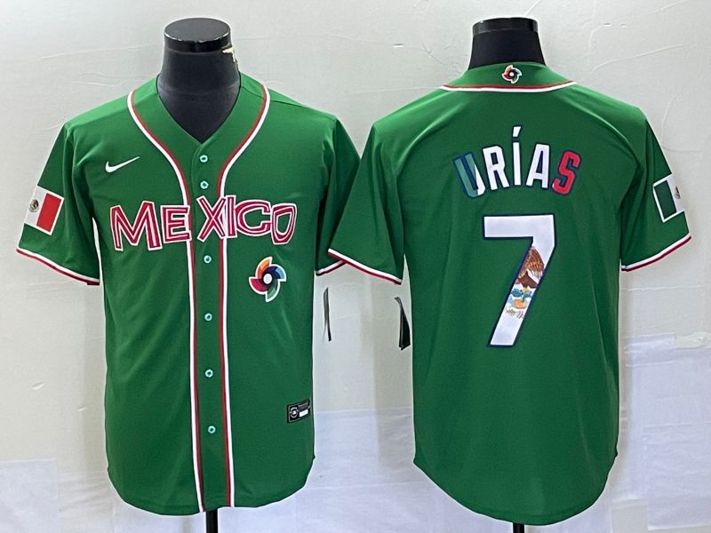 Men 2023 World Cub Mexico #7 Urias Green Nike MLB Jersey13->more jerseys->MLB Jersey